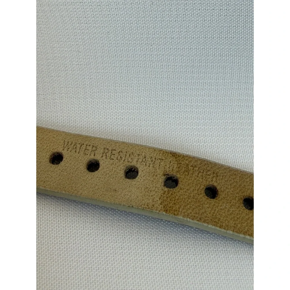 Timex Expedition Indiglo Brass Case Brown Leather Strap Watch 957 S1